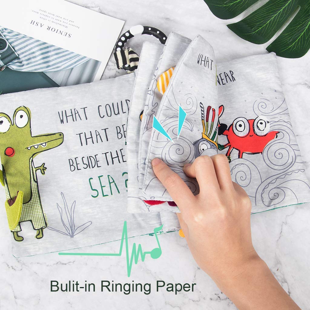 PATPAT Baby Cloth Book, Baby Soft Toys Baby Present Fun Interactive Soft Cartoon Book with Sounds Early Learning Toys for 0-3 Year Olds Baby Great Gift for Babies- Multicolor PATPAT Baby Cloth Book, Baby Soft Toys Baby Present Fun Interactive Soft Cartoon Book with Sounds Early Learning Toys for 0-3 Year Olds Baby Great Gift for Babies- Multicolor